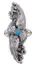 Turquoise Sterling Silver Ring Size 8 OS59064